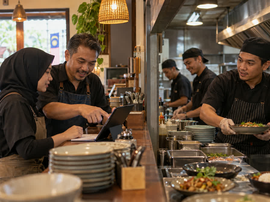 How can a restaurant connect QR ordering, payment, and kitchen work?