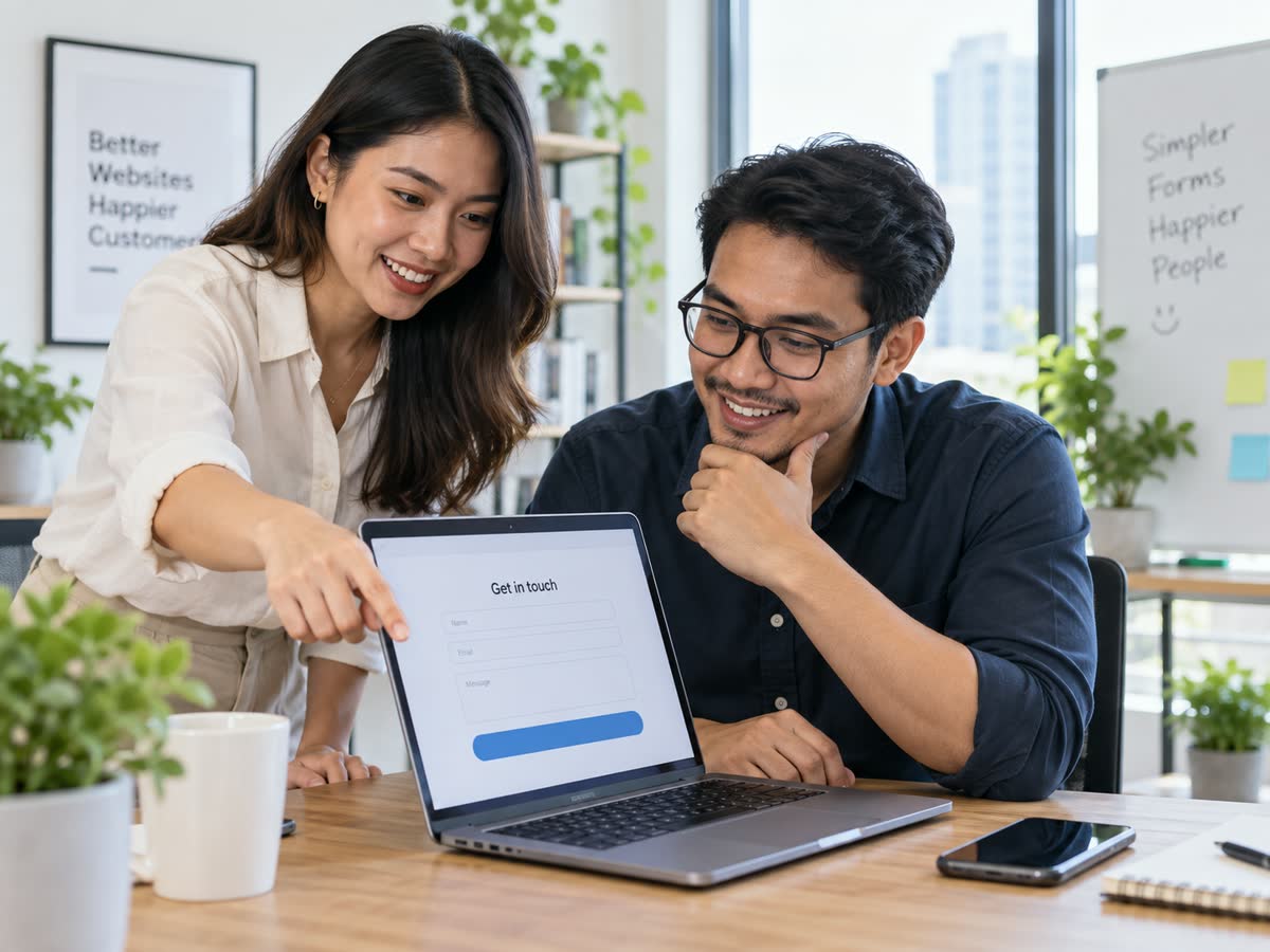 Website forms that reduce unnecessary customer friction